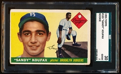 1955 Topps Bb- #123 Sandy Koufax, Dodgers- SGC 30 (Good 2)