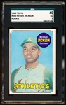 1969 Topps Baseball- #260 Reggie Jackson RC – SGC 40 (Vg 3)- Rookie! 