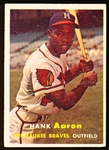 1957 Topps Bb- #20 Hank Aaron, Braves