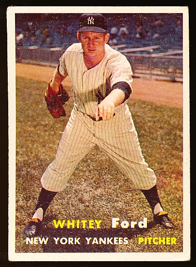 1957 Topps Bb- #25 Whitey Ford, Yankees