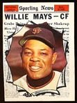 1961 Topps Bb- #579 Willie Mays All Star- Hi#
