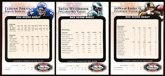 2002 Fleer Box Score Football- “Box Score Debut” Complete Insert Set of 15