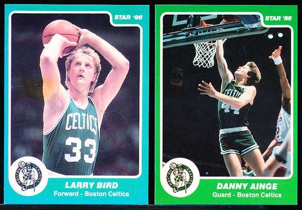 1985-86 Star Co. Boston Celtics Team Set of 8 Cards- Green Borders