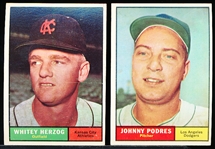 1961 Topps Baseball- 25 Diff.
