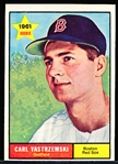 1961 Topps Baseball- #287 Carl Yastrzemski, Red Sox
