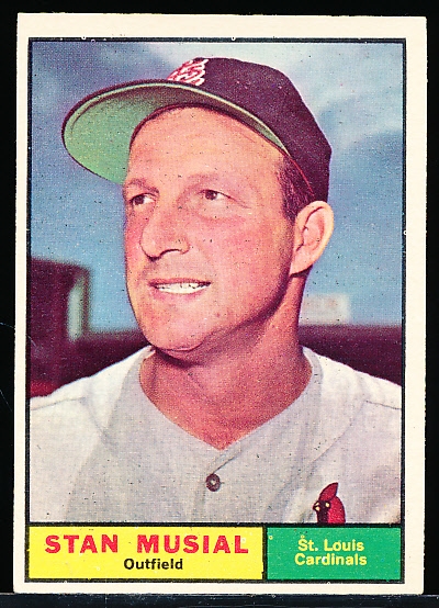 1961 Topps Baseball- #290 Stan Musial, Cards