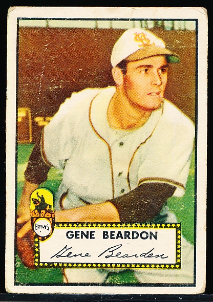 1952 Topps Bb- #229 Gene Beardon, Browns