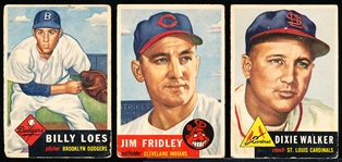1953 Topps Bb- 3 Diff.