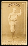 1887-1890 N172 Old Judge Baseball- Kid Madden, P. Bostons- Pitching Pose (Releasing Ball)