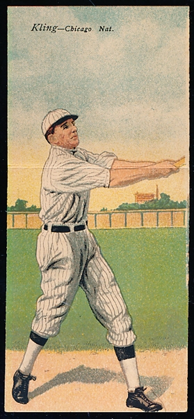 1911 T201 Mecca Double Folder- Cole/ Kling- Chicago Cubs