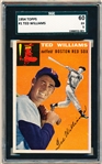 1954 Topps Baseball- #1 Ted Williams, Red Sox- SGC 60 (Ex 5)