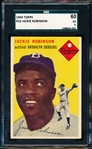 1954 Topps Baseball- #10 Jackie Robinson, Dodgers- SGC 60 (Ex 5)