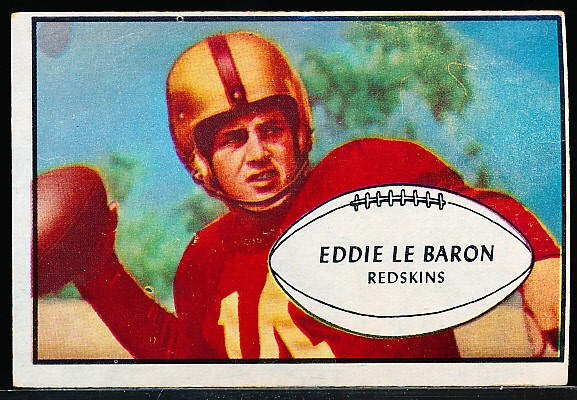 1953 Bowman Football- #1 Eddie LeBaron, Redskins
