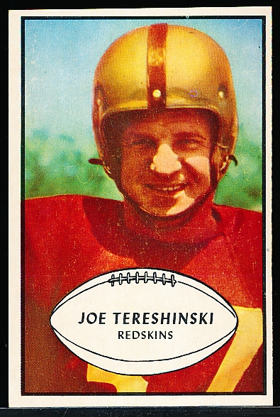 1953 Bowman Football- #5 Joe Tereshinski, Redskins