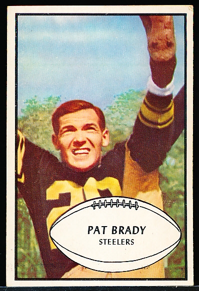 1953 Bowman Football- #10 Pat Brady, Steelers