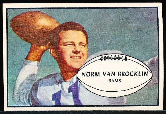 1953 Bowman Football- #11 Norm Van Brocklin, Rams