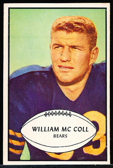1953 Bowman Football- #12 William McColl, Bears