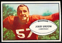1953 Bowman Football- #13 Jerry Groom, Chicago Cardinals