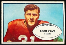 1953 Bowman Football- #16 Eddie Price, Giants