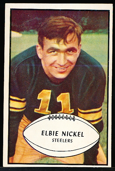 1953 Bowman Football- #18 Elbie Nickel, Steelers