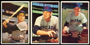 1953 Bowman Bb Color- 3 Diff. Chicago Cubs