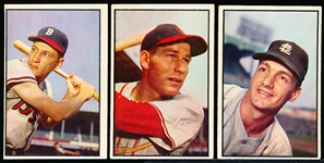 1953 Bowman Bb Color- 3 Cards