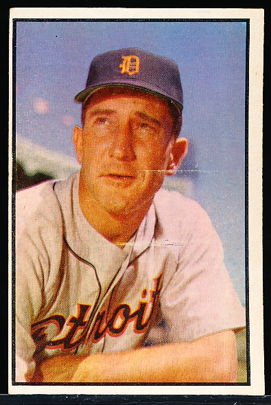 1953 Bowman Bb Color- Hi#- #132 Fred Hutchinson, Tigers