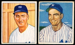1950 Bowman Bb- 2 Diff. Yankees