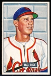 1951 Bowman Bb- #300 Hal Rice, Cardinals- Hi# 