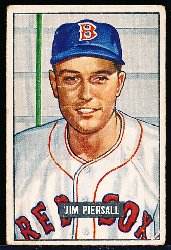 1951 Bowman Bb- #306 Jim Piersall, Red Sox