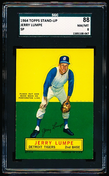 1964 Topps Baseball Stand Up- Jerry Lumpe SP- SGC 88 (Nm-Mt 8)