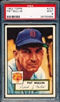 1952 Topps Baseball- #275 Pat Mullin, Detroit Tigers- PSA Mint 9