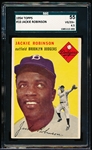 1954 Topps Baseball- #10 Jackie Robinson, Dodgers- SGC 55 