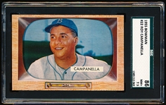 1955 Bowman Baseball- #22 Roy Campanella, Dodgers- SGC 86 (NM+ 7.5)