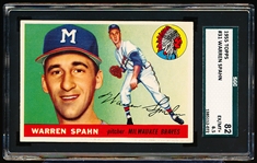 1955 Topps Baseball- #31 Warren Spahn, Braves- SGC 82 (Ex/Mt+ 6.5)