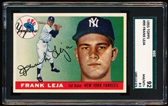1955 Topps Baseball- #92 Frank Leja, Yankees- SGC 92 (Nm/Mt+ 8.5)