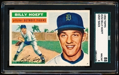 1956 Topps Baseball- #152 Billy Hoeft, Tigers- SGC 88 (Nm/Mt 8) – Gray back.