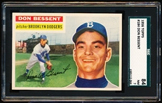 1956 Topps Baseball- #184 Bessent, Dodgers- SGC 84 (NM 7)