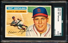 1956 Topps Baseball- #201 Rip Repulski, Cards- SGC 80 (Ex/Nm 6)