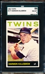 1964 Topps Baseball- #177 Harmon Killebrew, Twins- SGC 88 (NM/Mt 8)