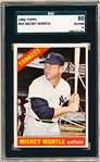 1966 Topps Baseball- #50 Mickey Mantle, Yankees- SGC 80 (Ex/NM 6)