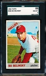 1966 Topps Baseball- #506 Bo Belinsky, Phillies- SGC 88 (Nm/Mt 8)