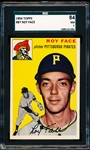 1954 Topps Baseball- #87 Roy Face, Pirates- SGC 84 (NM 7)