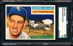 1956 Topps Baseball- #243 Sherm Lollar, White Sox- SGC 84 (NM 7)