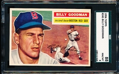 1956 Topps Baseball- #245 Billy Goodman, Red Sox- SGC 88 (Nm-Mt 8)