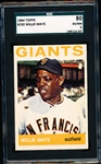 1964 Topps Baseball- #150 Willie Mays, Giants – SGC 80 (Ex/NM 6)