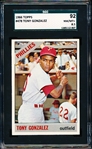 1966 Topps Baseball- #478 Tony Gonzalez, Phillies- SGC 92 (Nm/Mt+ 8.5)