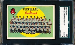 1959 Topps Bb- #476 Cleveland Indians team- SGC 88 (Nm/Mt 8)