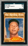 1962 Topps Bb- #471 Mickey Mantle All Star- SGC 84 (NM 7)