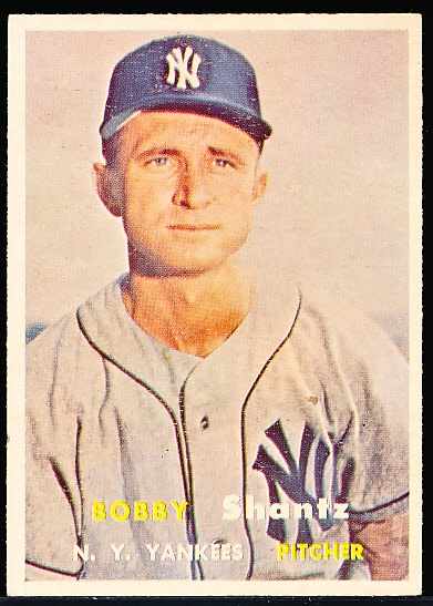1957 Topps Bb- #272 Bobby Shantz, Yankees- Tough Series